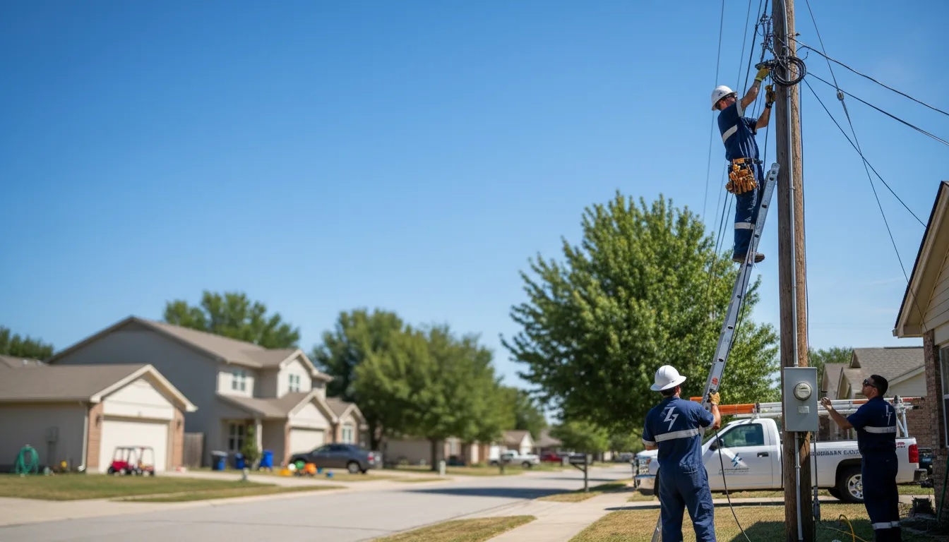 Residential electrician providing installation services in Rosie, AR